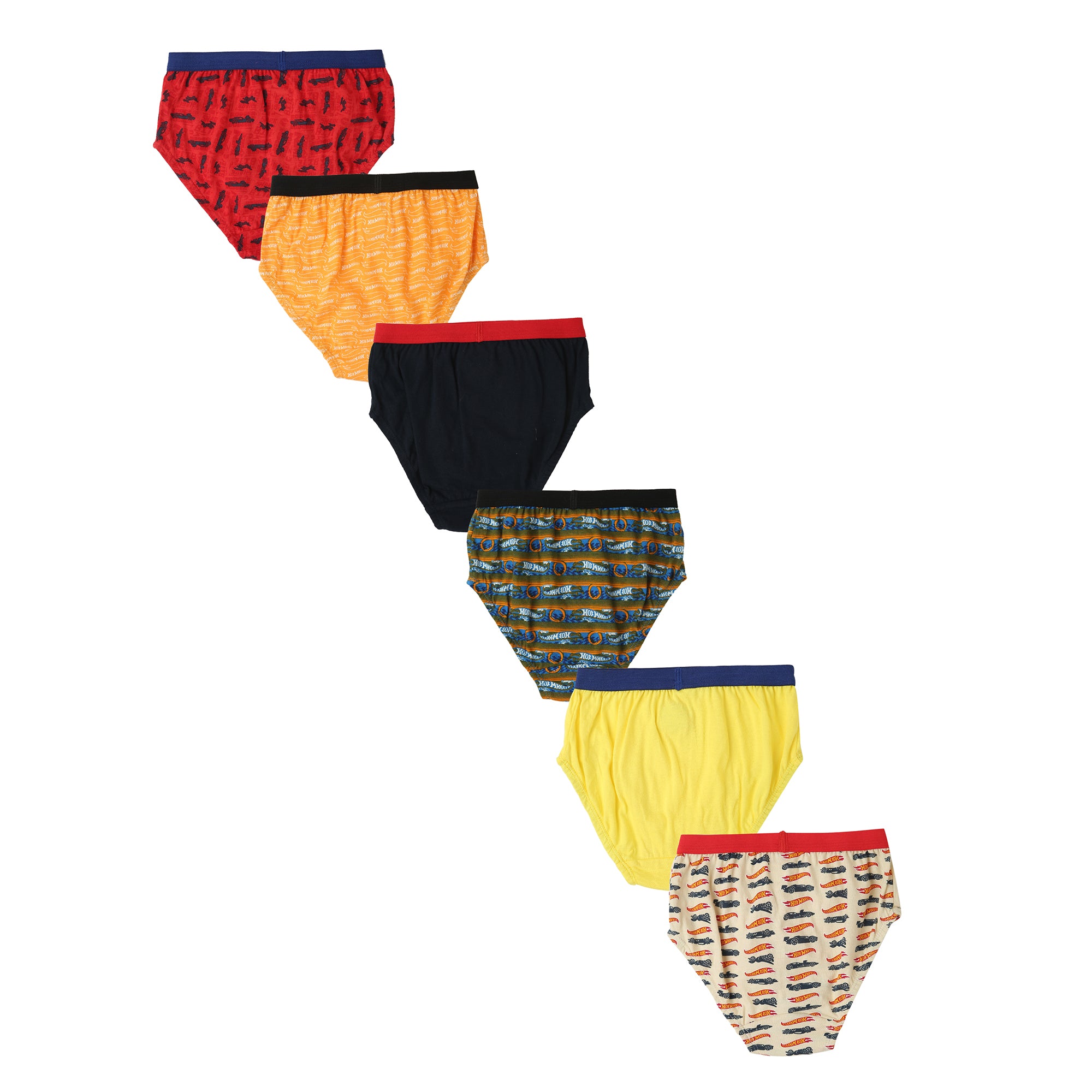 JR 509 Kids Printed Cotton Briefs | Soft & Comfortable Innerwear for Boys | Multicolor Pack 6