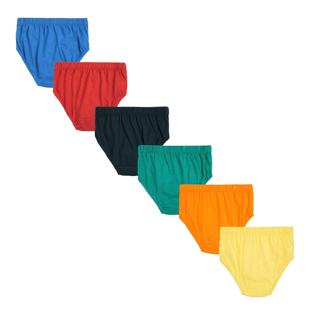 Redrose Boys Cotton Briefs – Pack of 6 | Multicolor Cartoon Printed Innerwear | JR-19DC