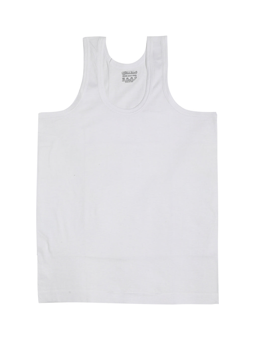 VEST 1004 |Red Rose 100% Cotton Boys Inner Vests – Pack of 6|