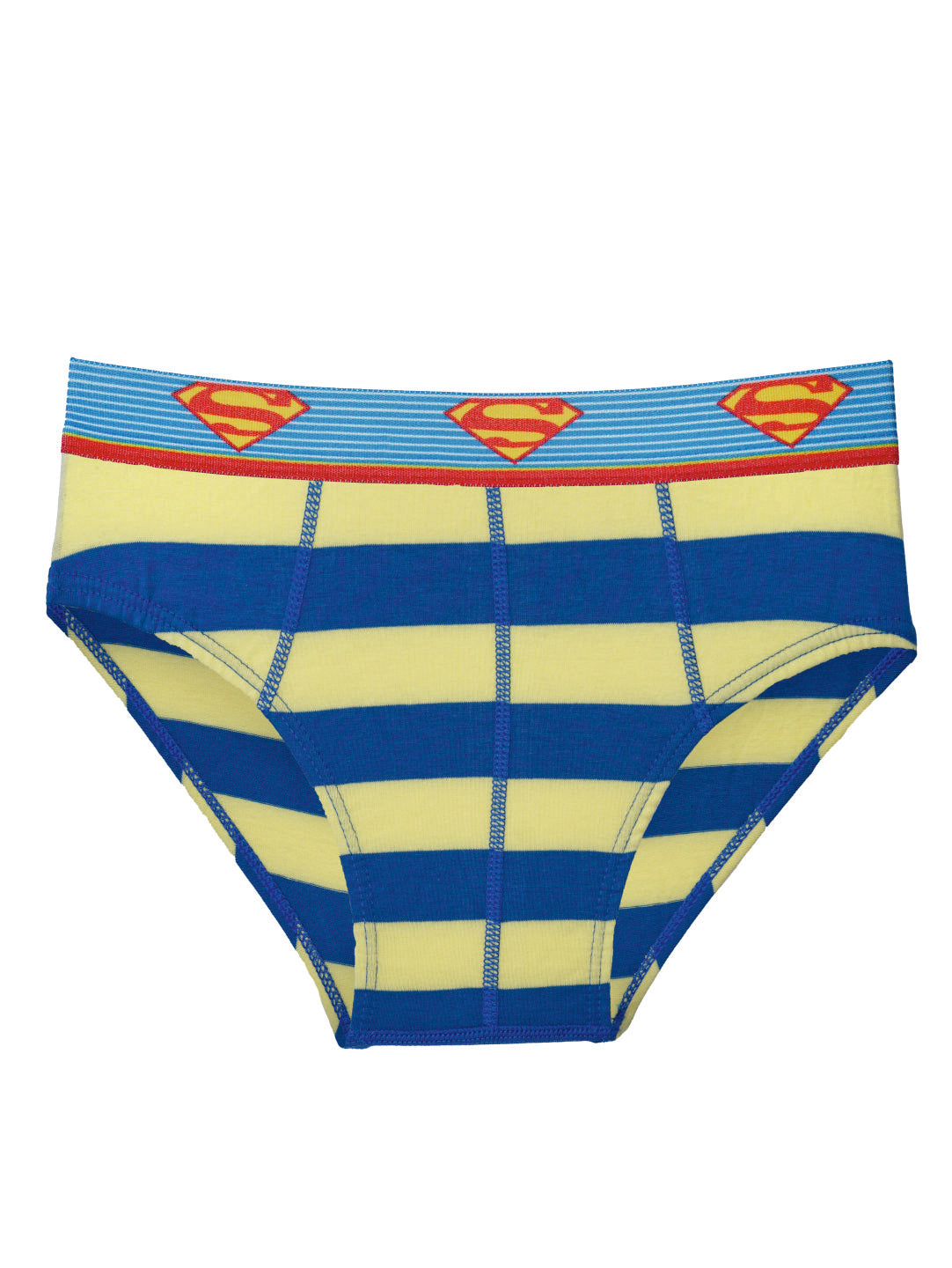 Boys' Batman Striped Briefs (Pack of 6) – Cotton Lycra with Logo Waistband | JR-81