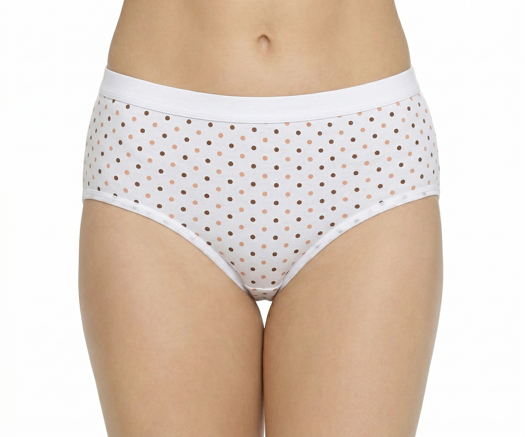 BHAKTI WH Women’s Ribbed Waist Cotton Panties – Soft & Breathable Printed Briefs for Everyday Comfort (Pack of 3)