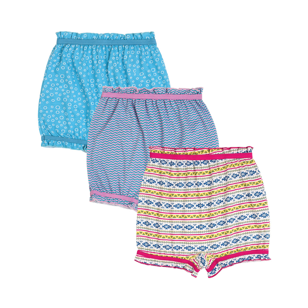 BLM 238| Red rose Girls' Cartoon Print Bloomers – Pack of 6 | Soft Cotton Comfort for Everyday Wear