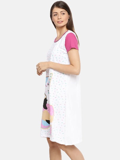 Red Rose Cotton nighty