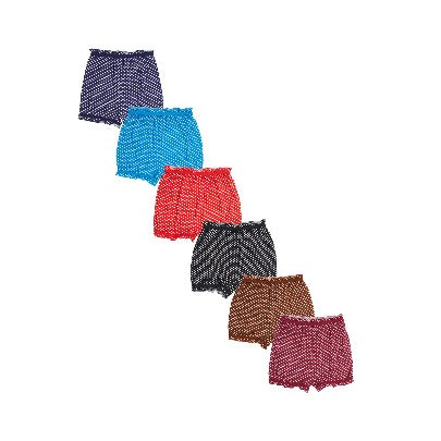 Redrose Girls' Printed Bloomers – Pack of 6 (Multicolor) | BLM-215