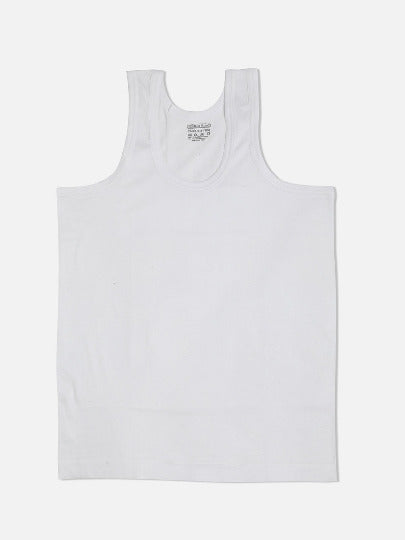 👕 Redrose Boys Plain White Cotton Vests – Pack of 2 | Soft & Breathable Innerwear | VEST-WH2