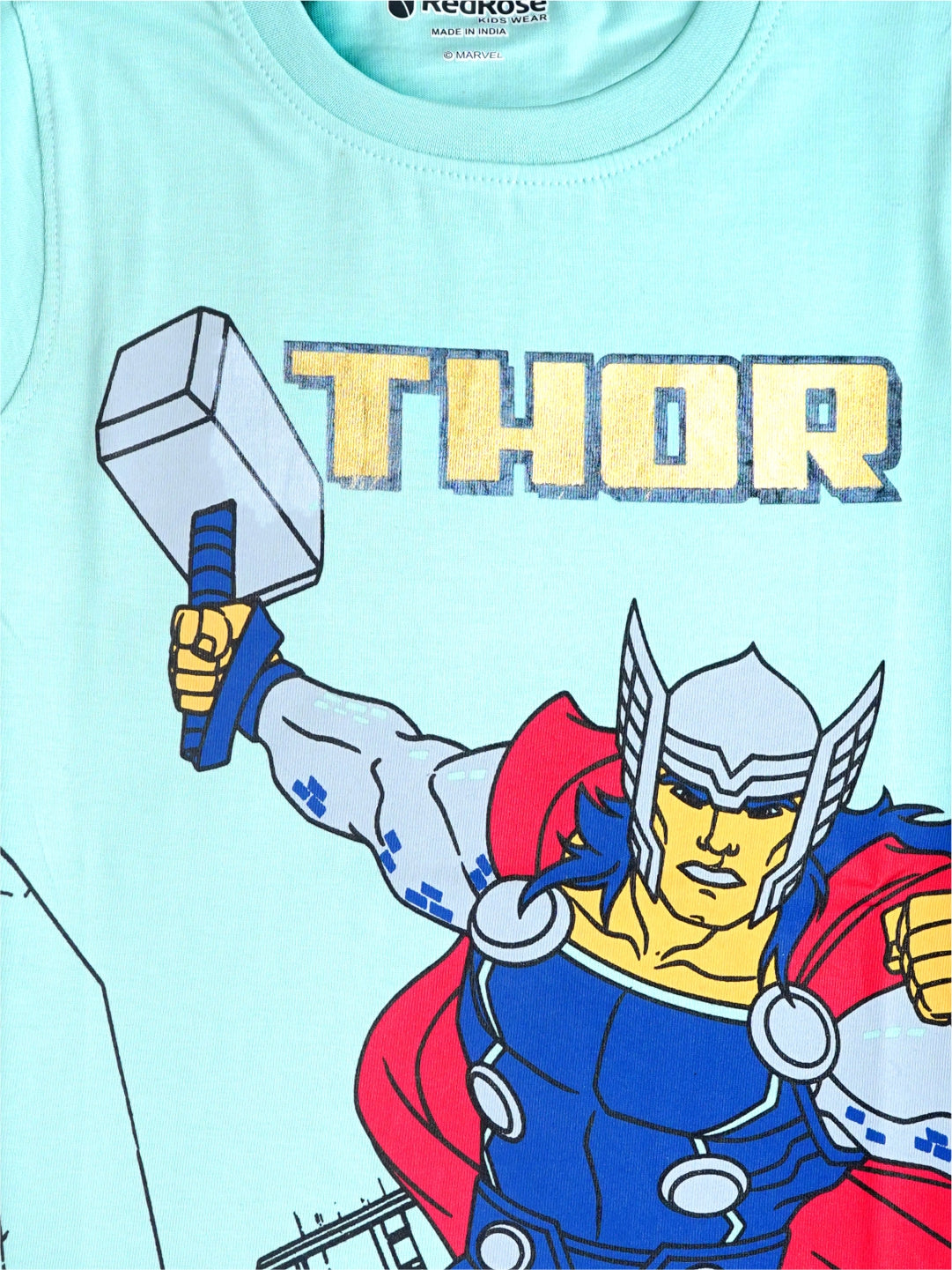 TS 31 Cartoon, Printed Cotton Regular T Shirt (CREAM & SKY BLUE Pack of 2)