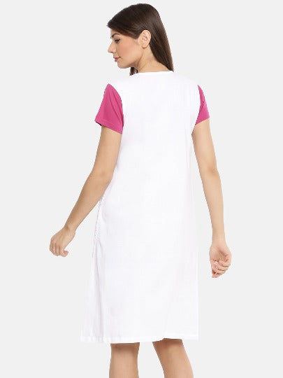 Red Rose Cotton nighty