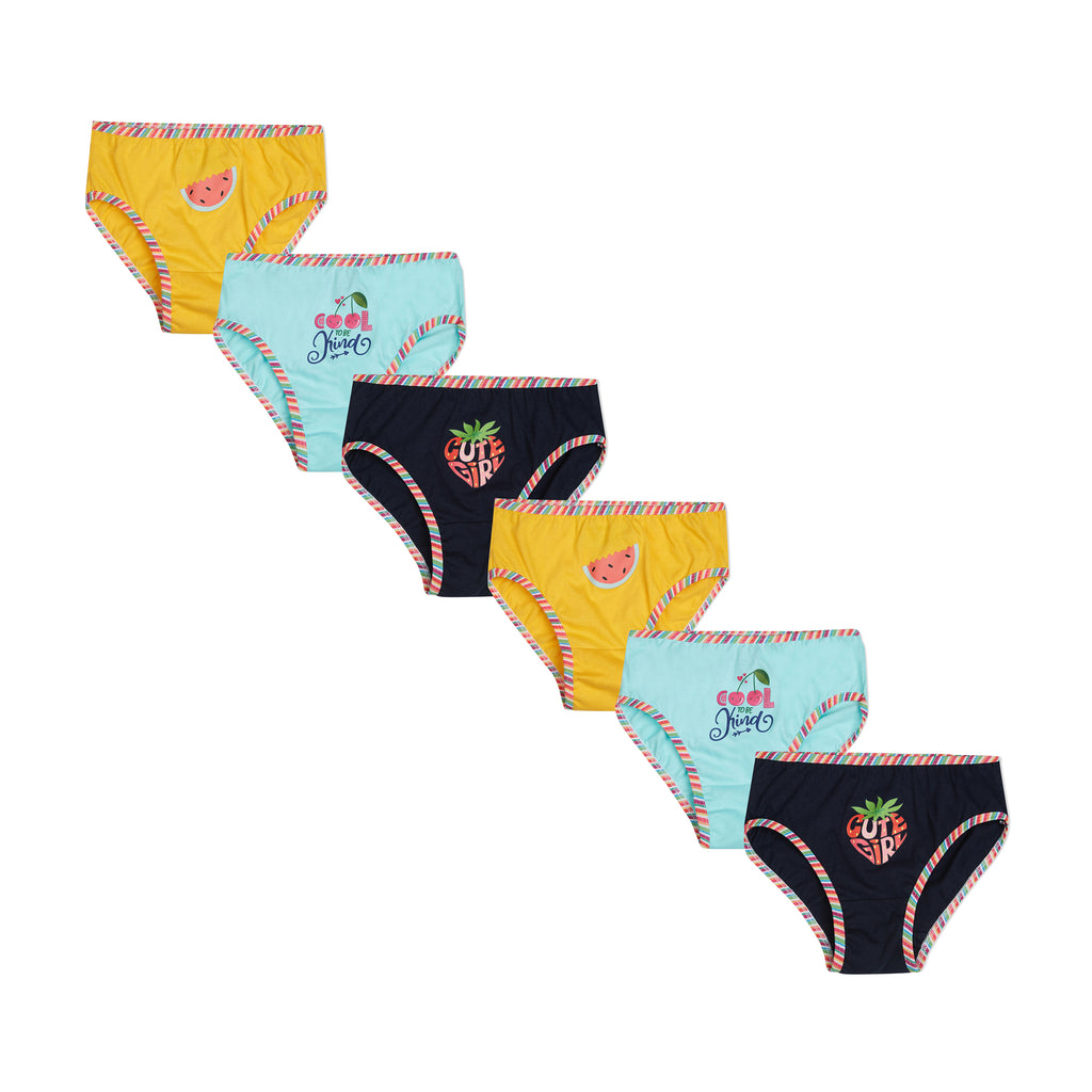 BABY-83 |Red rose Girls Cotton Printed Panty - Pack of 3 (Multicolor)