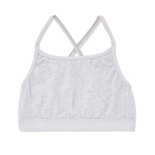Redrose Girls Sports Bra – Pack of 2 (Grey & Skin, Cross-Back Design) | BS-2006