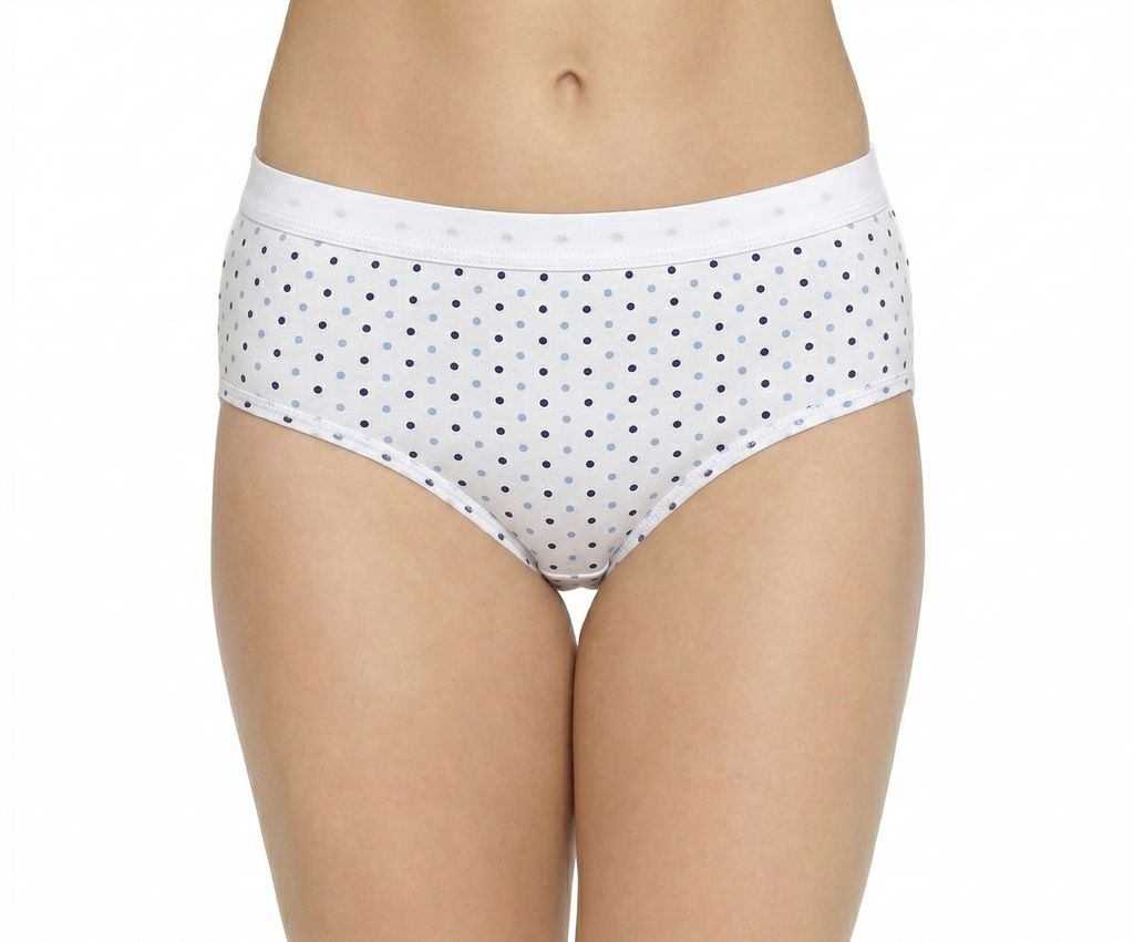 BHAKTI WH Women’s Ribbed Waist Cotton Panties – Soft & Breathable Printed Briefs for Everyday Comfort (Pack of 3)