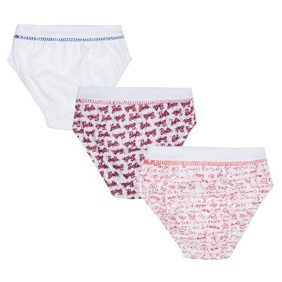Red Rose Girls' Barbie Cotton Briefs – Pack of 3 | BABY-153