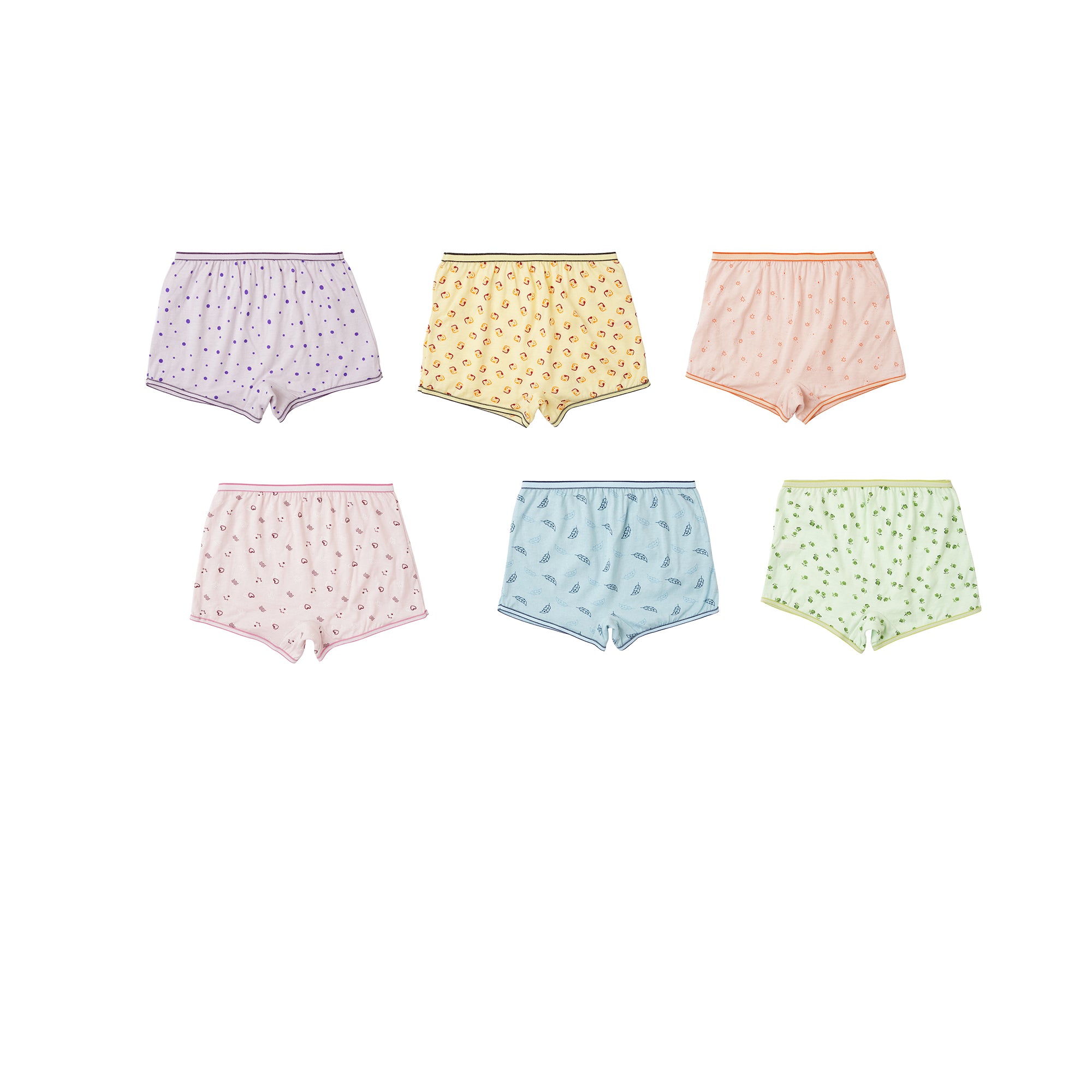 BLM 242 Girls’ Printed Cotton Boxer Shorts | Soft & Comfortable Printed Underwear | Assorted Colors & Designs