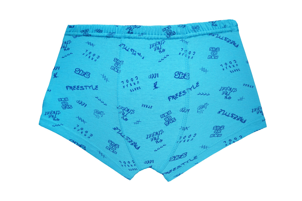 Boys’ Printed Boxer Briefs – 6-Pack 100% Cotton Fun & Sporty Underwear | JR-506