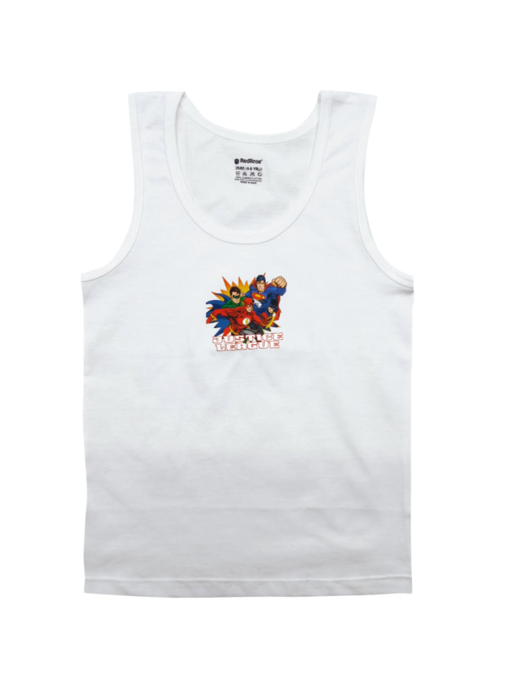 VEST 1005 |Red Rose 100% Cotton Boys Inner Vests – Pack of 6|