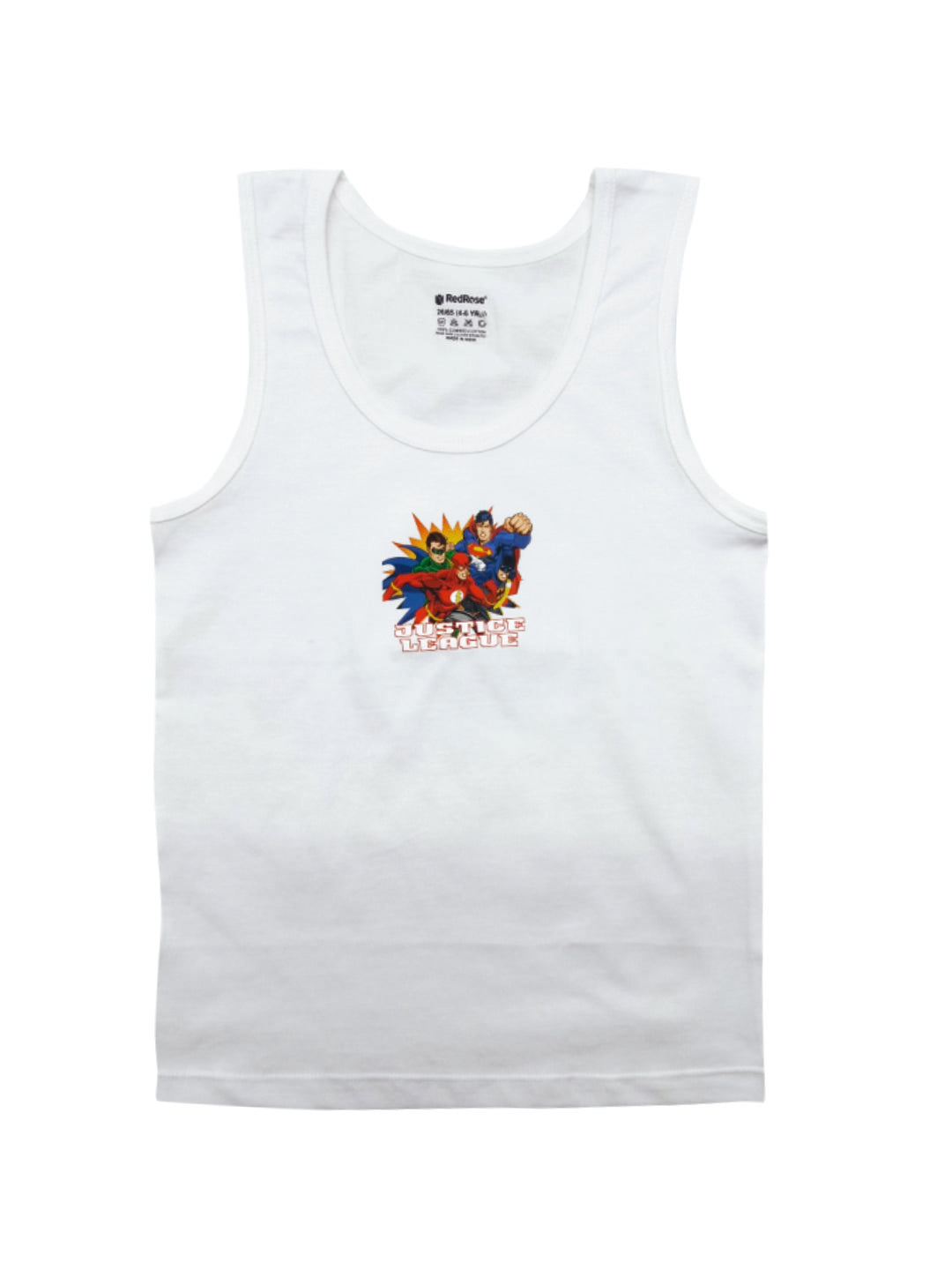 VEST 1005 |Red Rose 100% Cotton Boys Inner Vests – Pack of 6|