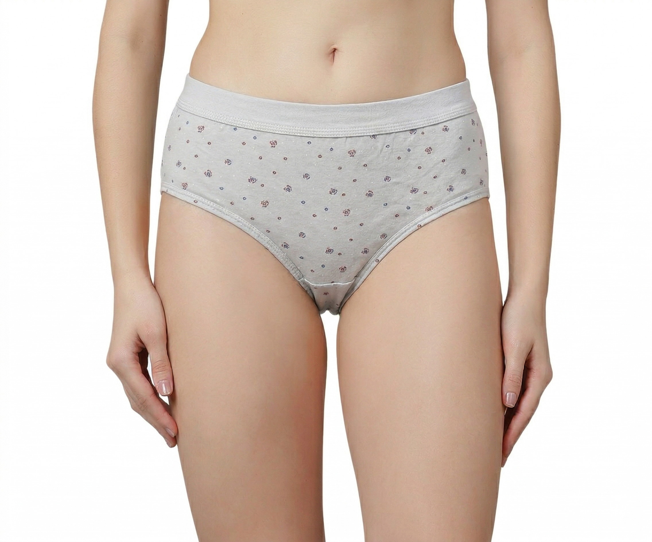 Women’s Ribbed Waist Cotton Panties – Soft & Breathable Printed Briefs for Everyday Comfort (Pack of 3)