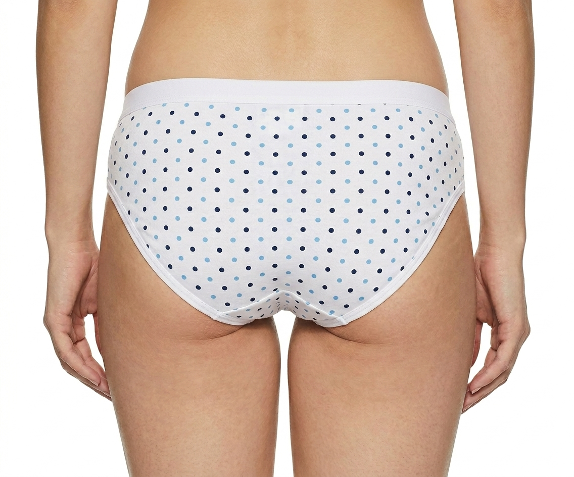 BHAKTI WH Women’s Ribbed Waist Cotton Panties – Soft & Breathable Printed Briefs for Everyday Comfort (Pack of 3)