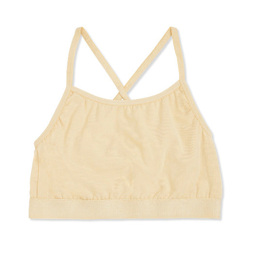 Redrose Girls Sports Bra – Pack of 2 (Grey & Skin, Cross-Back Design) | BS-2006