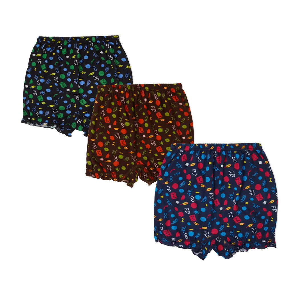 🌸 Redrose Girls Cotton Bloomers – Pack of 6 | Soft & Printed Comfort Wear | BLM-236