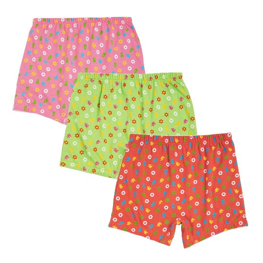 Red Rose Girls PantiesGirls' Floral Cotton Boxer Shorts – Pack of 3 – Soft & Colorful Innerwear | BABY-78