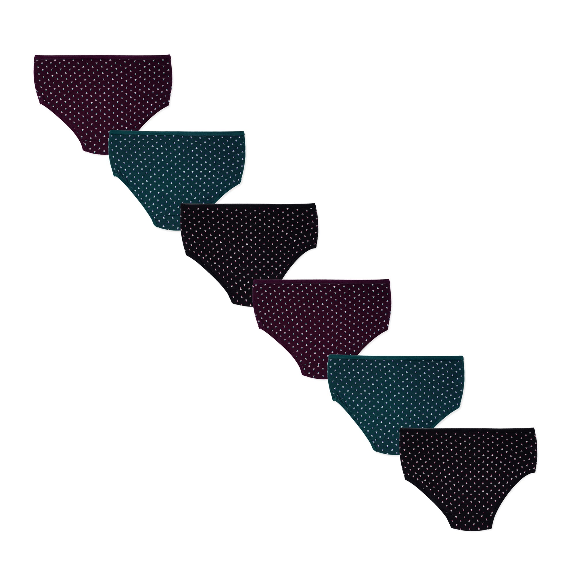 Redrose Girls' Polka Dot Printed Cotton Panties – Pack of 6 | Soft & Stylish Innerwear | BABY-03