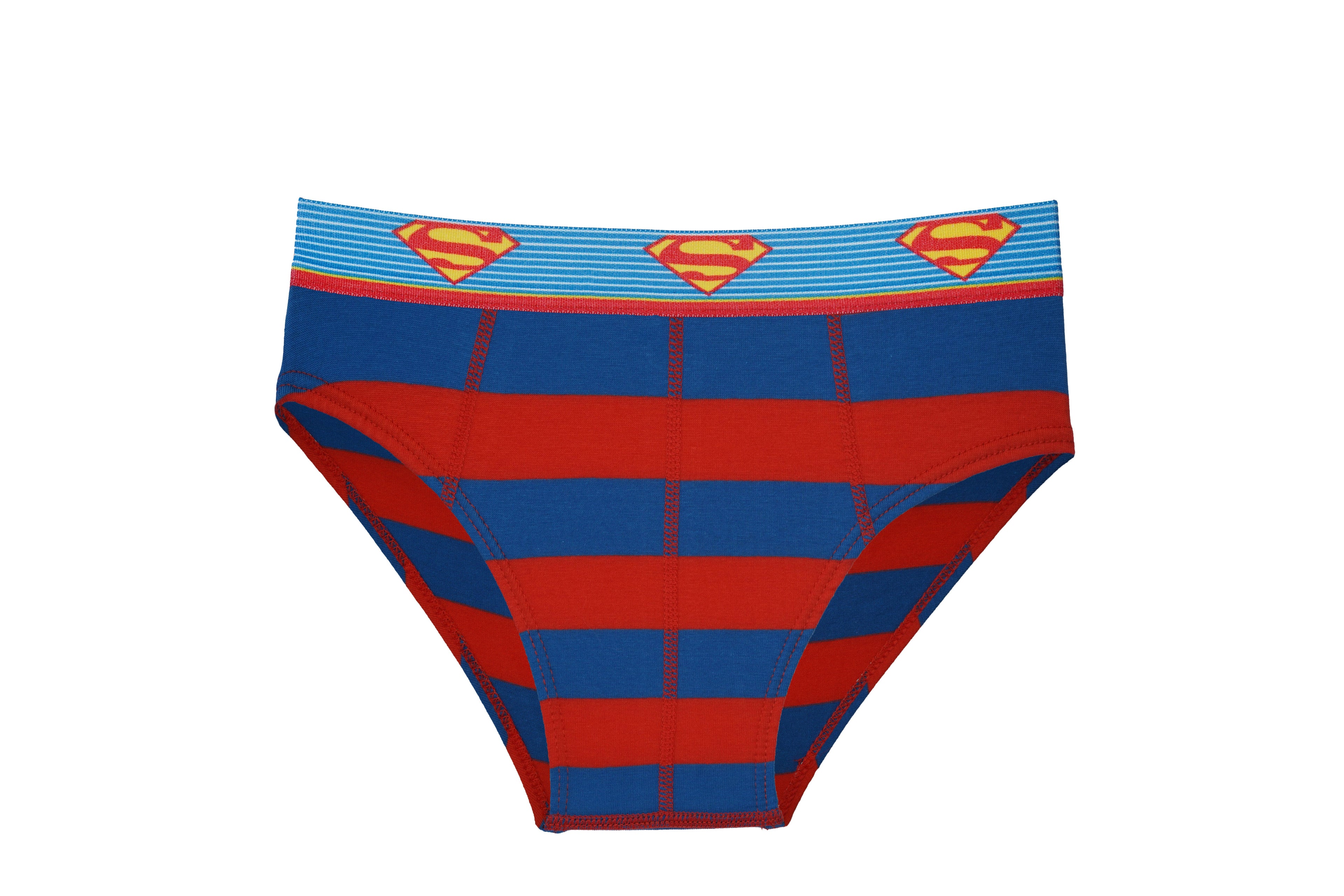Boys' Batman Striped Briefs (Pack of 6) – Cotton Lycra with Logo Waistband | JR-81