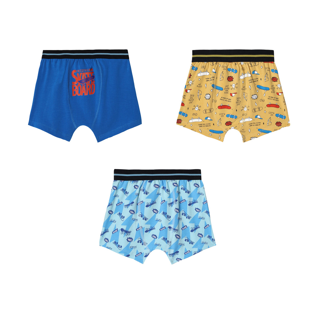 Red rose Stretchy Printed Trunks for Boys | JR-532 PACK OF 3