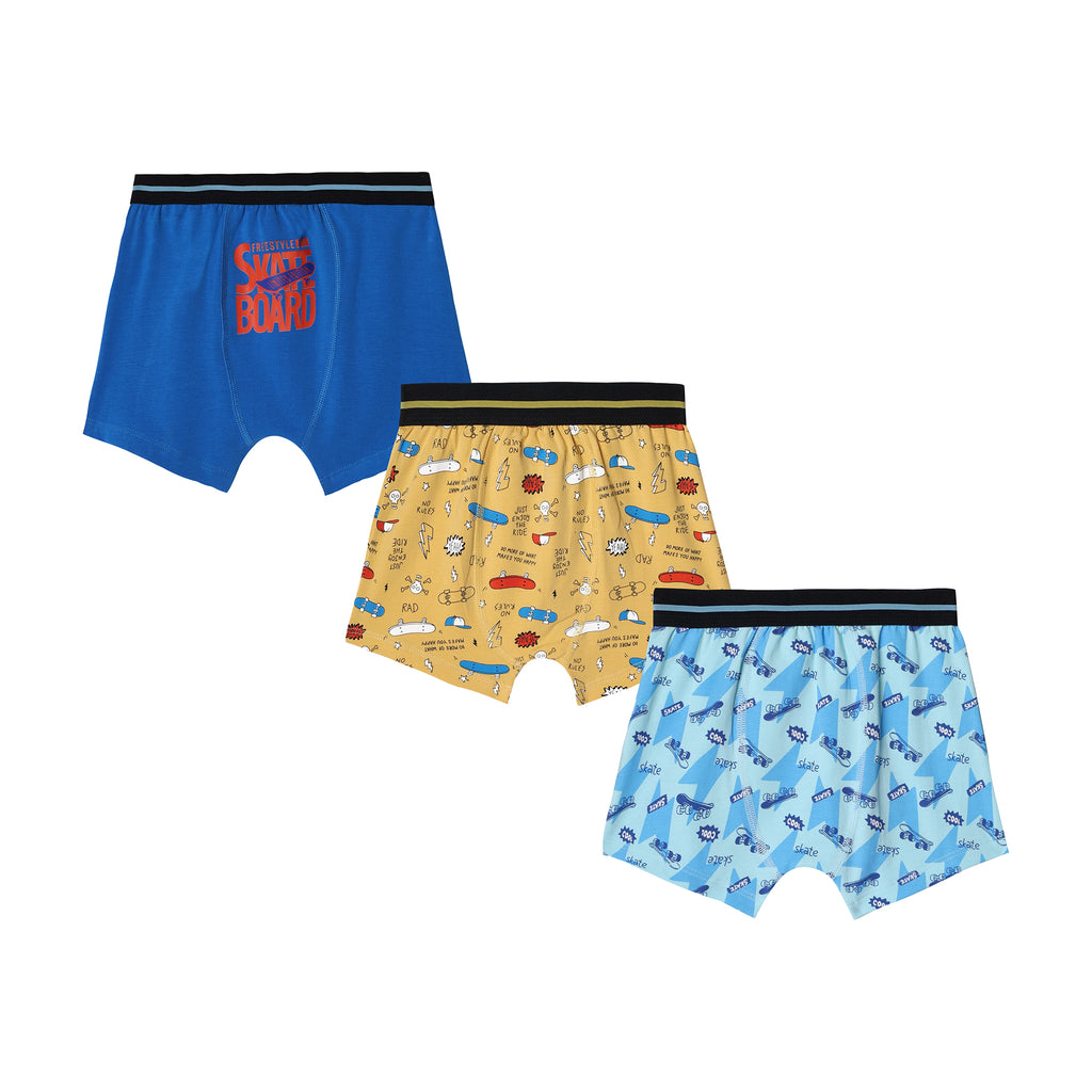 Red rose Stretchy Printed Trunks for Boys | JR-532 PACK OF 3
