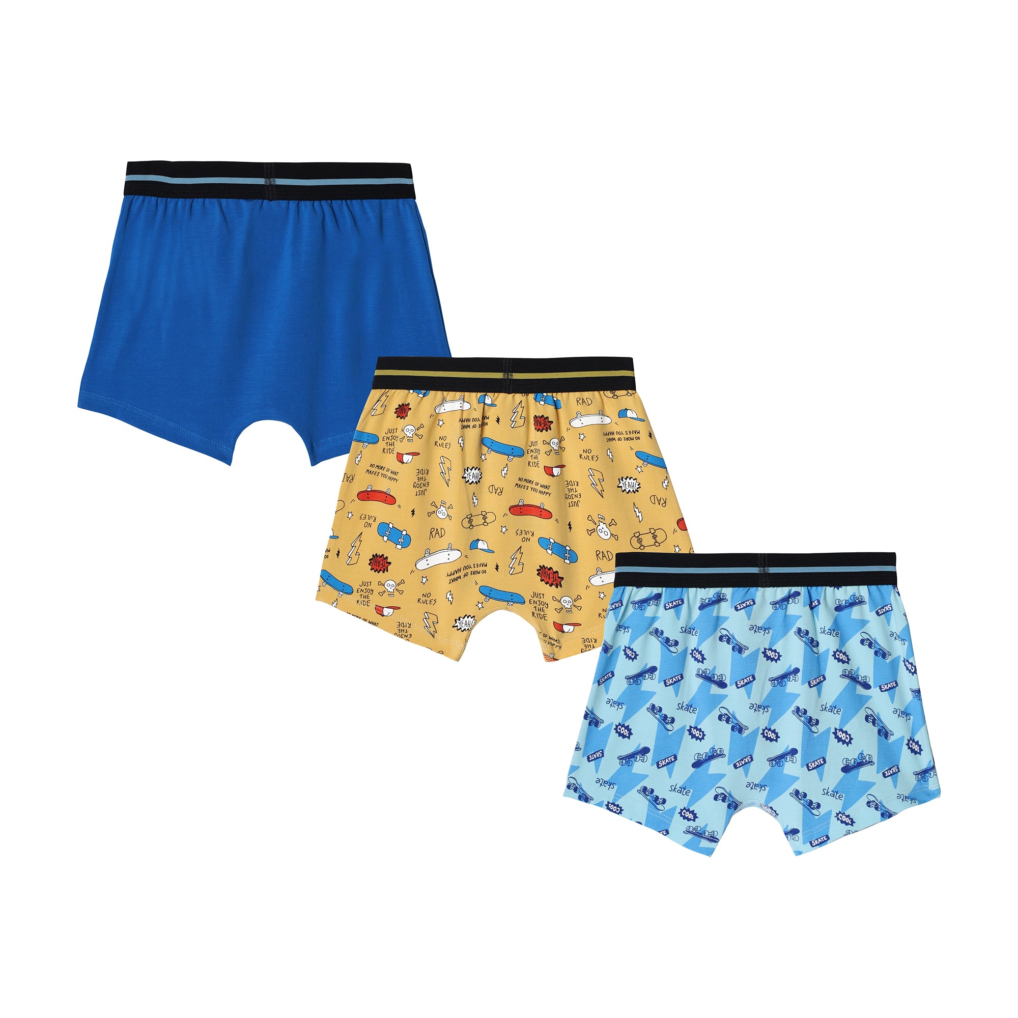 Red rose Stretchy Printed Trunks for Boys | JR-532 PACK OF 3