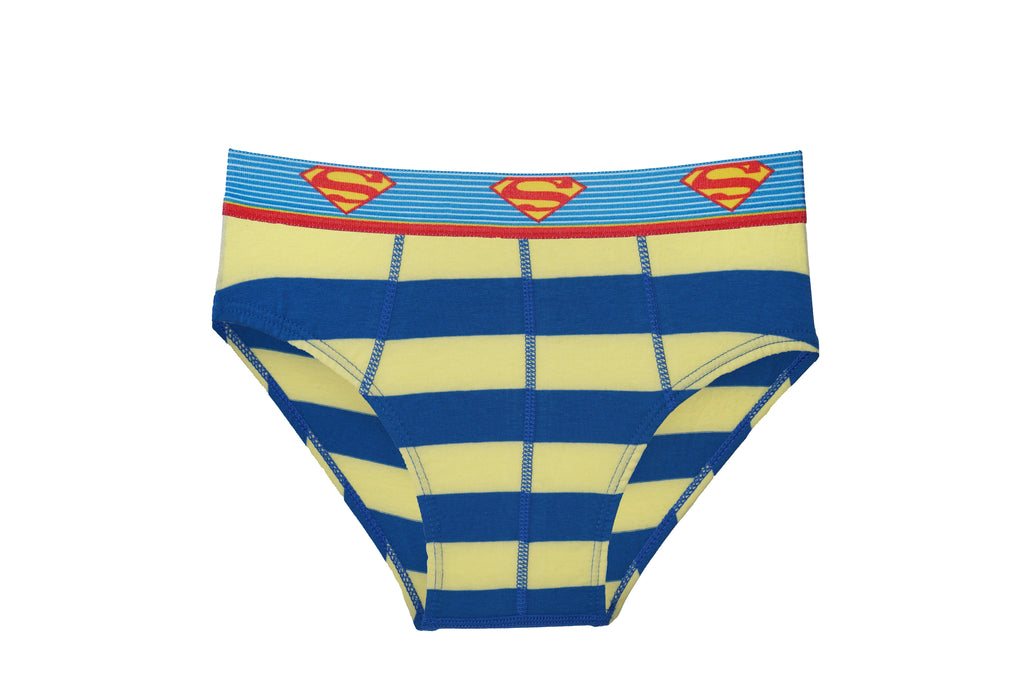Boys' Batman Striped Briefs (Pack of 6) – Cotton Lycra with Logo Waistband | JR-81