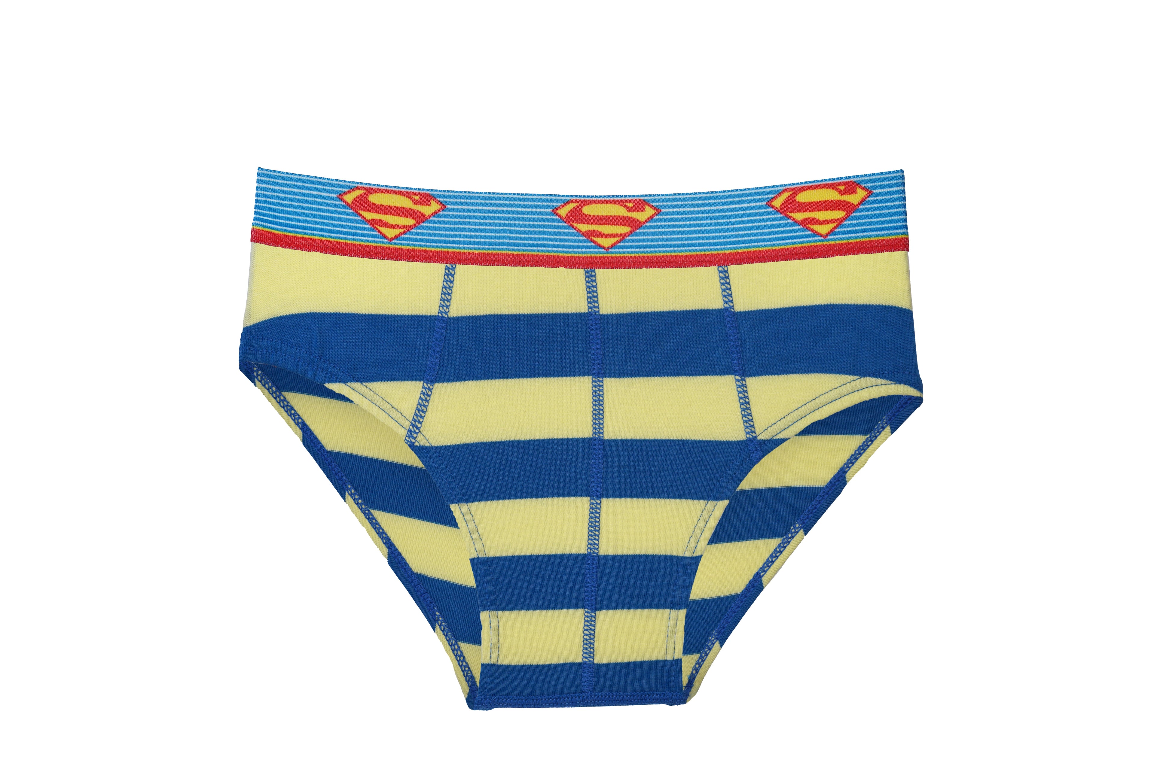 Boys' Batman Striped Briefs (Pack of 6) – Cotton Lycra with Logo Waistband | JR-81