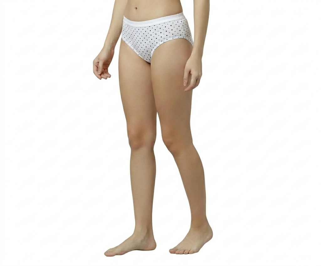 BHAKTI WH Women’s Ribbed Waist Cotton Panties – Soft & Breathable Printed Briefs for Everyday Comfort (Pack of 3)