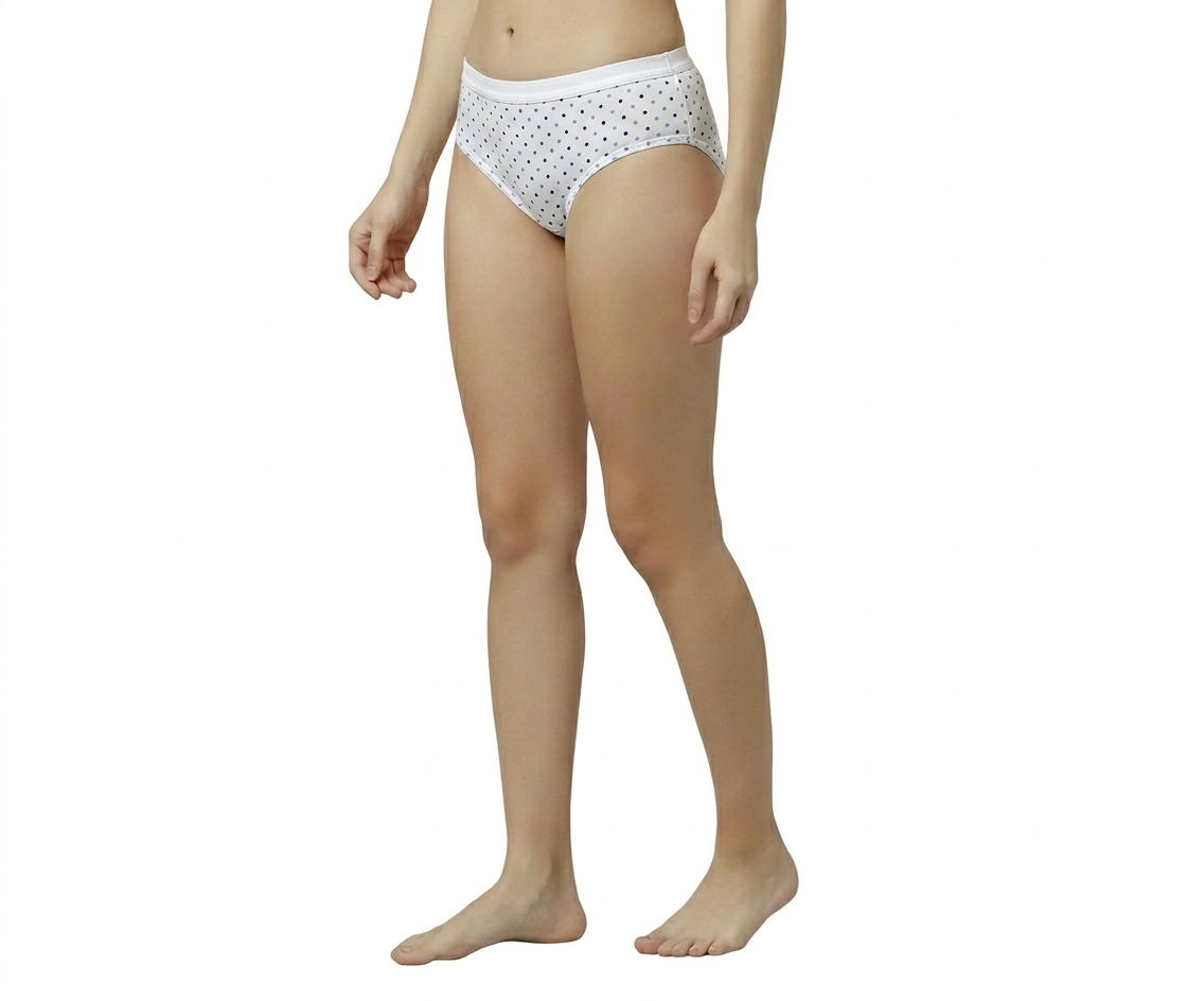 BHAKTI WH Women’s Ribbed Waist Cotton Panties – Soft & Breathable Printed Briefs for Everyday Comfort (Pack of 3)