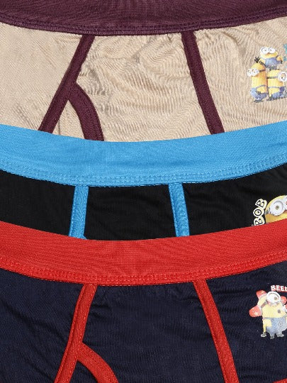 Redrose Boys' Briefs – Pack of 6 | Fun Cartoon Print Cotton Innerwear | JR-30CL