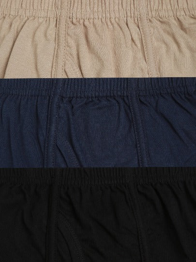 Redrose Boys' Classic Cotton Briefs – Pack of 6 | Solid Color Comfort Fit Innerwear | JR-20