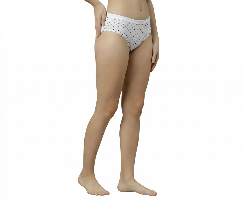 BHAKTI WH Women’s Ribbed Waist Cotton Panties – Soft & Breathable Printed Briefs for Everyday Comfort (Pack of 3)