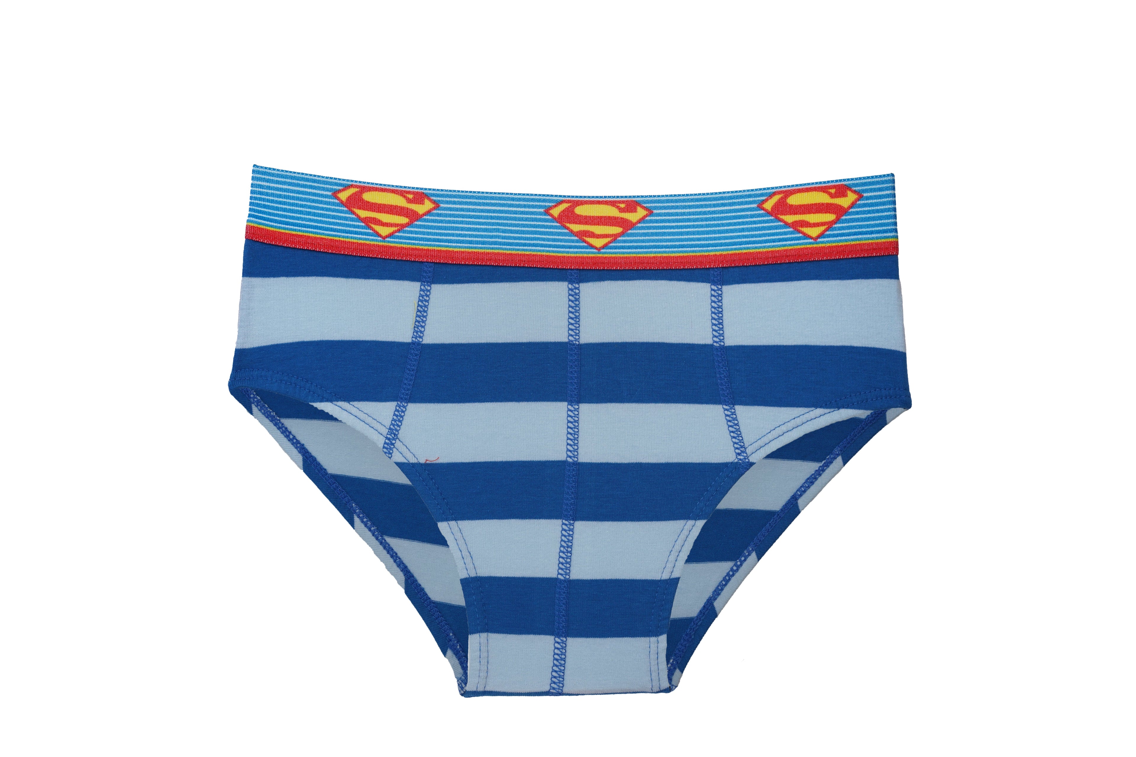 Boys' Batman Striped Briefs (Pack of 6) – Cotton Lycra with Logo Waistband | JR-81
