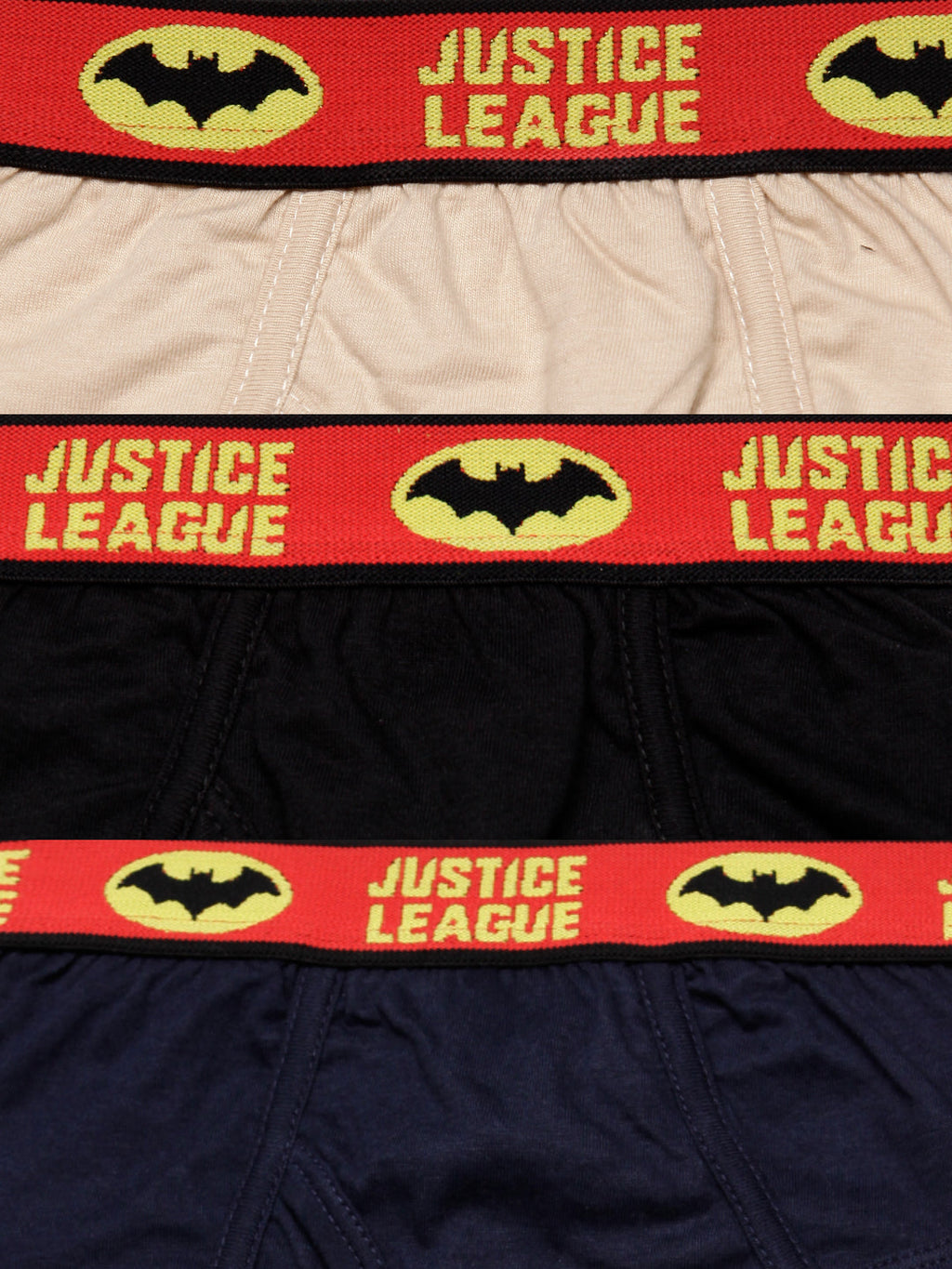 Redrose Justice League Boys’ Briefs – Pack of 6 | Batman & Superman Waistband Prints | JR-50