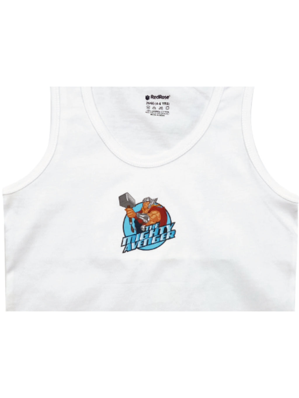 VEST 1005 |Red Rose 100% Cotton Boys Inner Vests – Pack of 6|