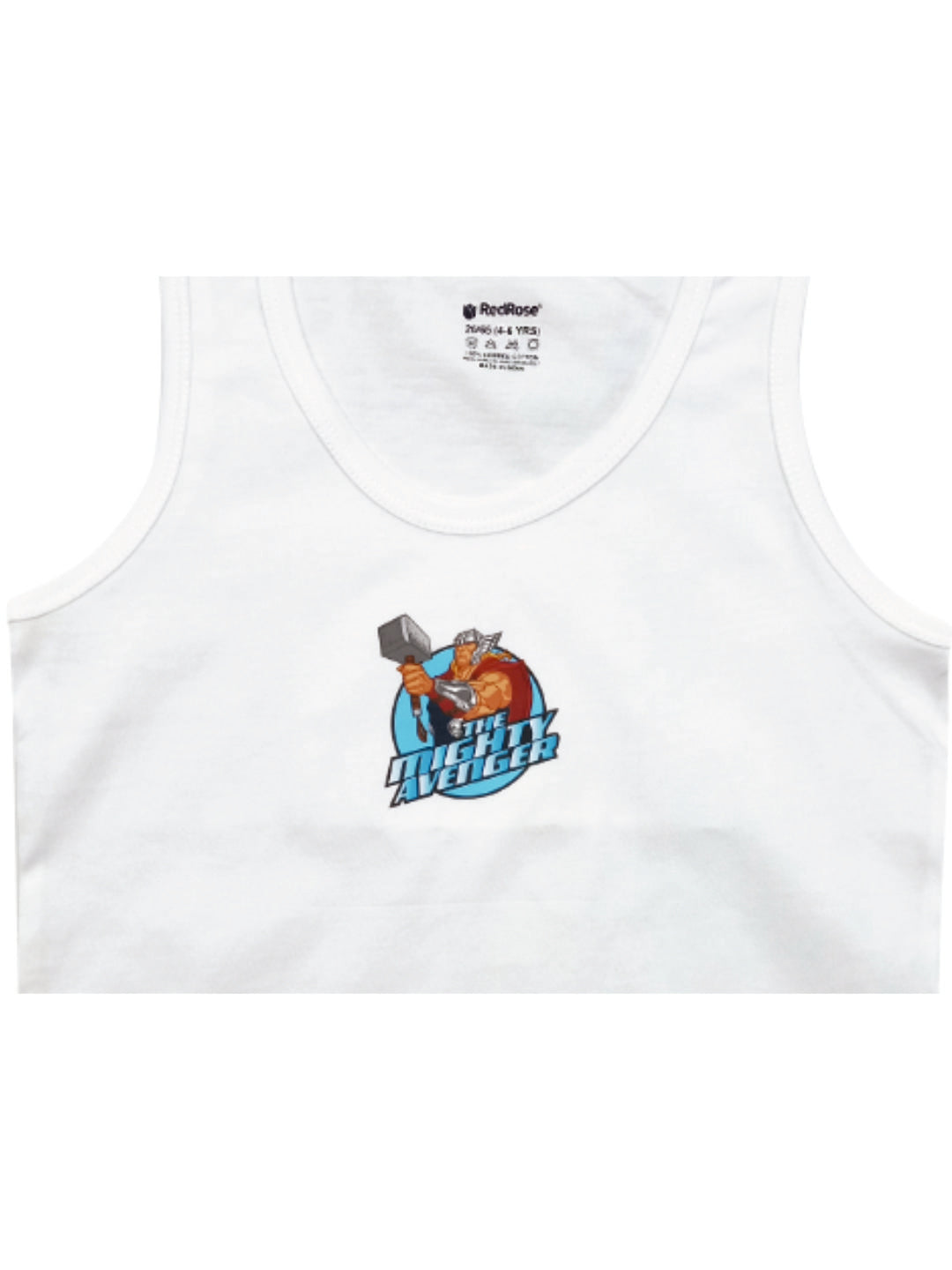VEST 1005 |Red Rose 100% Cotton Boys Inner Vests – Pack of 6|