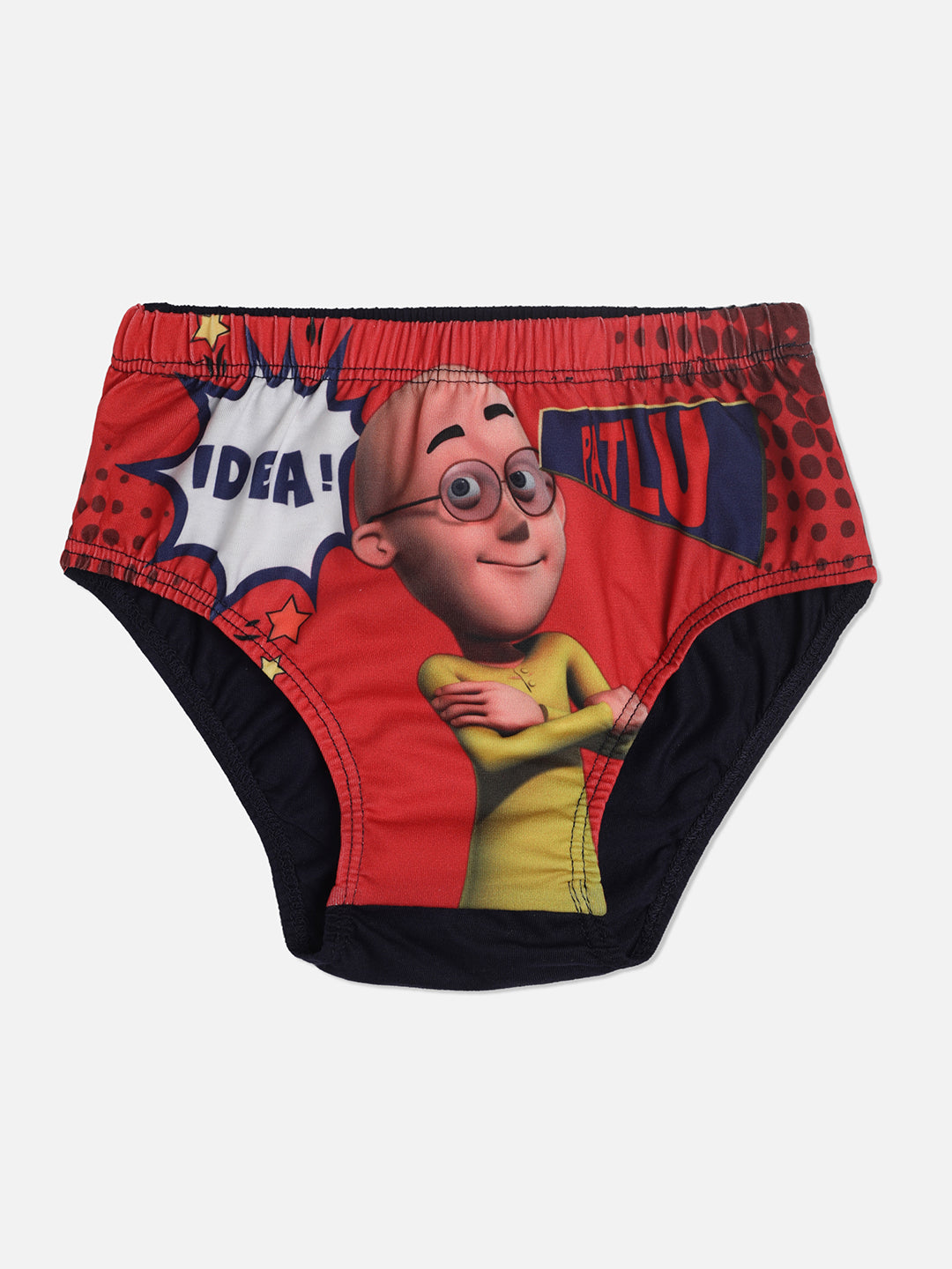Redrose Motu Patlu Boys’ Printed Briefs – Pack of 3 | Soft Cotton Comfort | JR-503