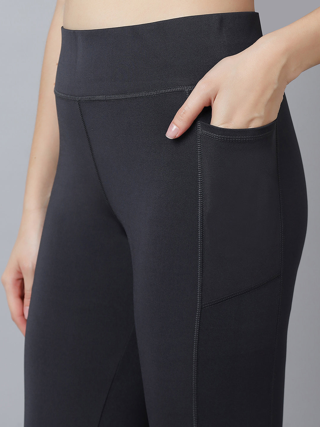 Active 001 High-Rise Yoga Leggings for Women, Flattering Fit Workout Tights with 4-Way Stretch Poly-Spandex & Mobility Gusset