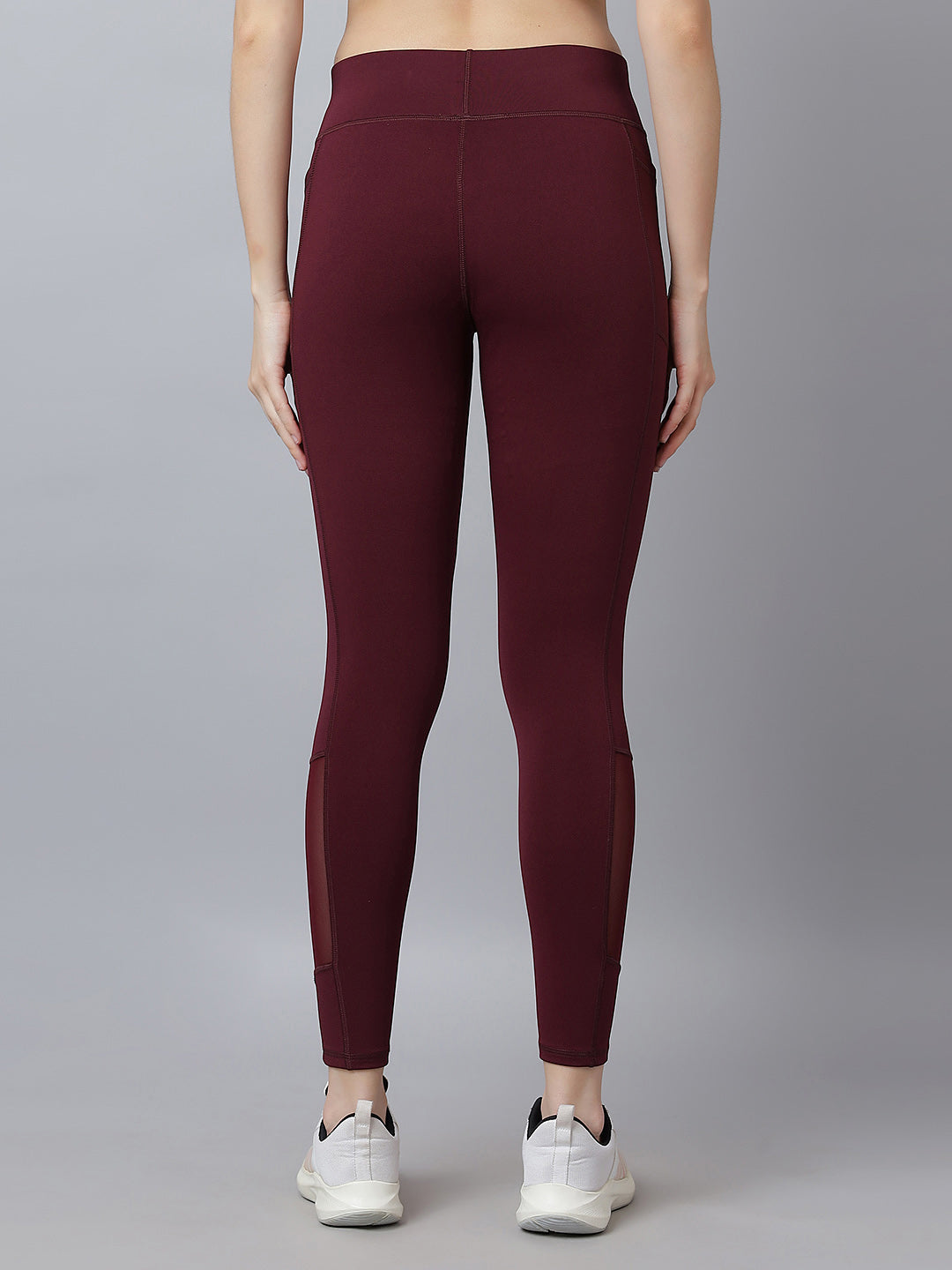 Active 001 High-Rise Yoga Leggings for Women, Flattering Fit Workout Tights with 4-Way Stretch Poly-Spandex & Mobility Gusset