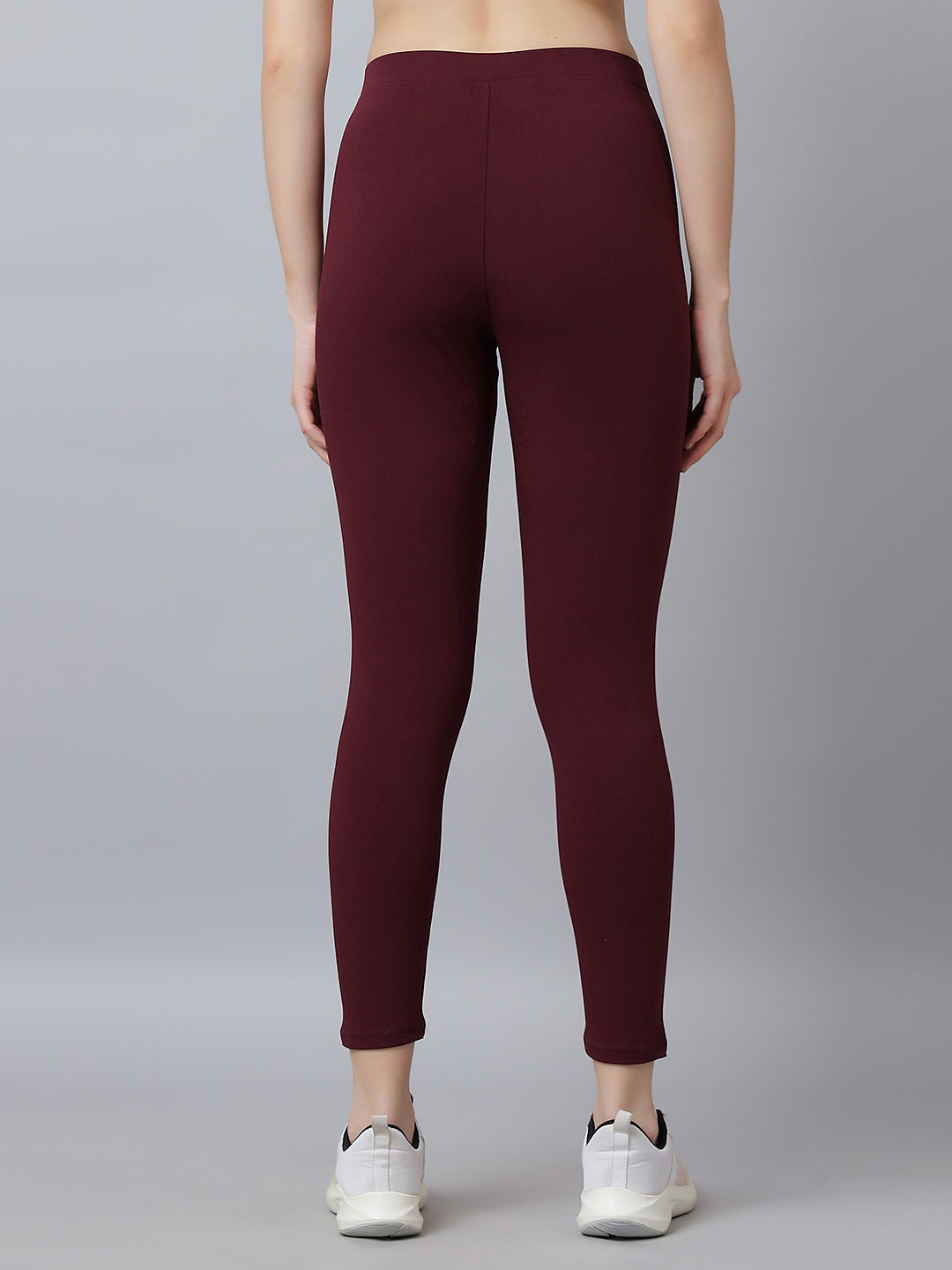 Active 004 High-Rise Yoga Leggings for Women, Flattering Fit Workout Tights with 4-Way Stretch Poly-Spandex & Mobility Gusset