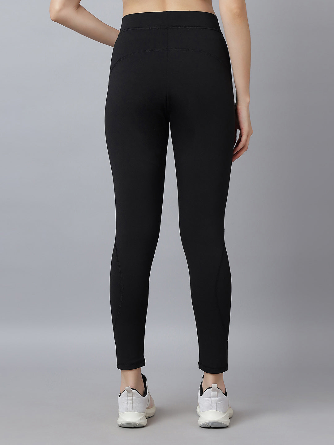 Active 002 High-Rise Yoga Leggings for Women, Flattering Fit Workout Tights with 4-Way Stretch Poly-Spandex & Mobility Gusset