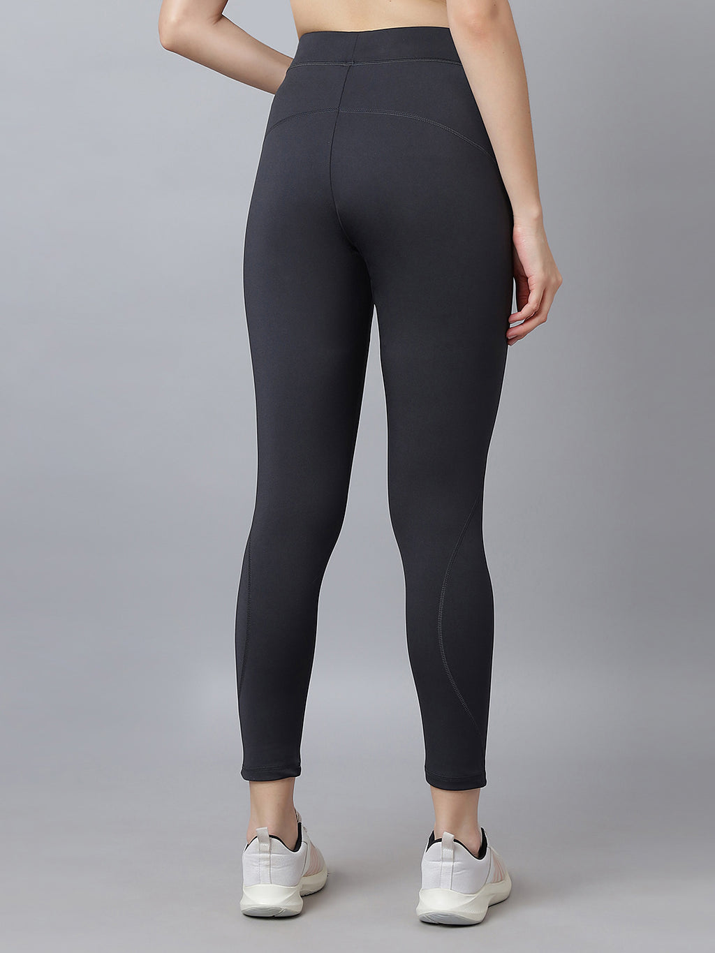 Active 002 High-Rise Yoga Leggings for Women, Flattering Fit Workout Tights with 4-Way Stretch Poly-Spandex & Mobility Gusset