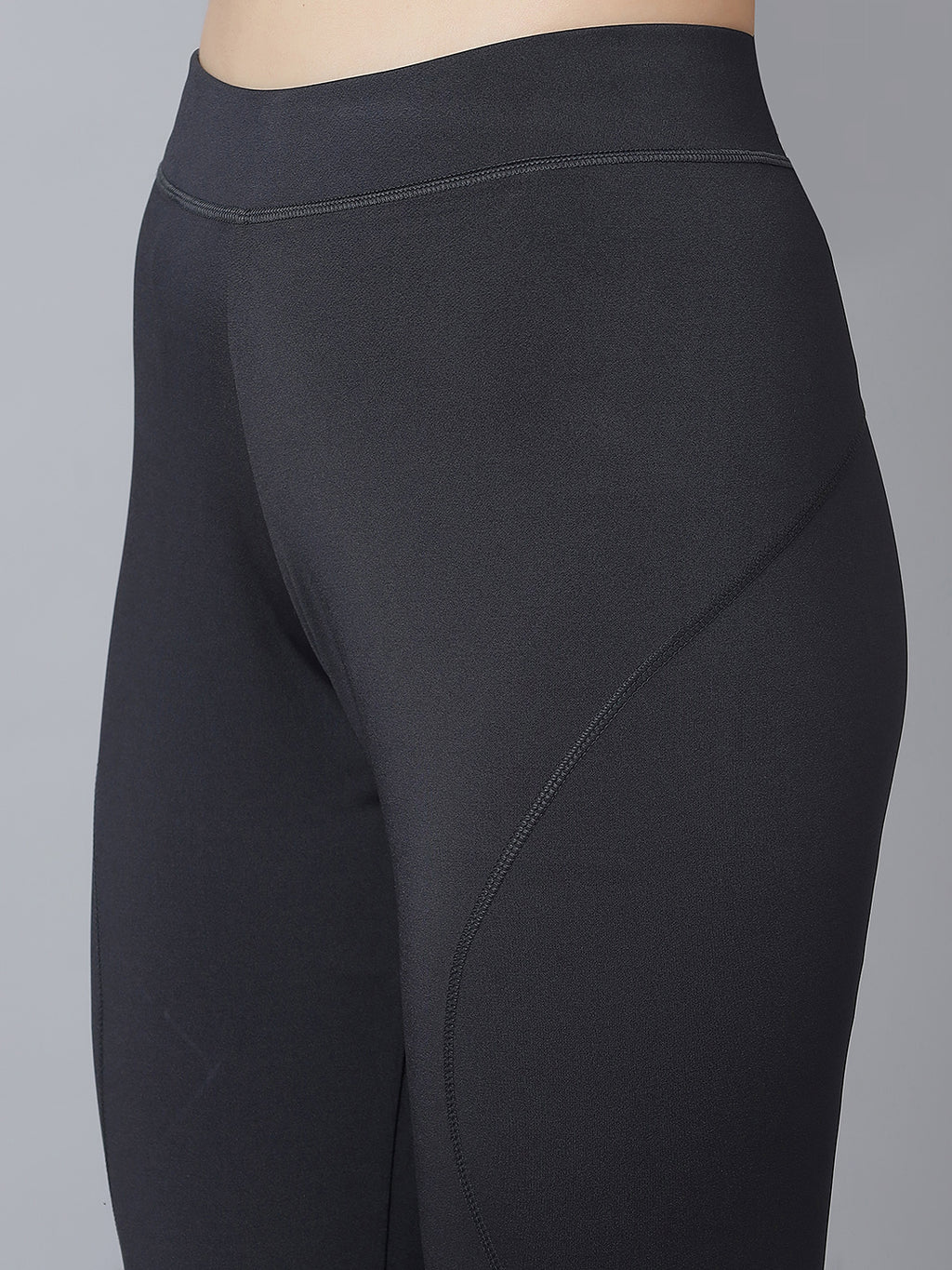 Active 002 High-Rise Yoga Leggings for Women, Flattering Fit Workout Tights with 4-Way Stretch Poly-Spandex & Mobility Gusset