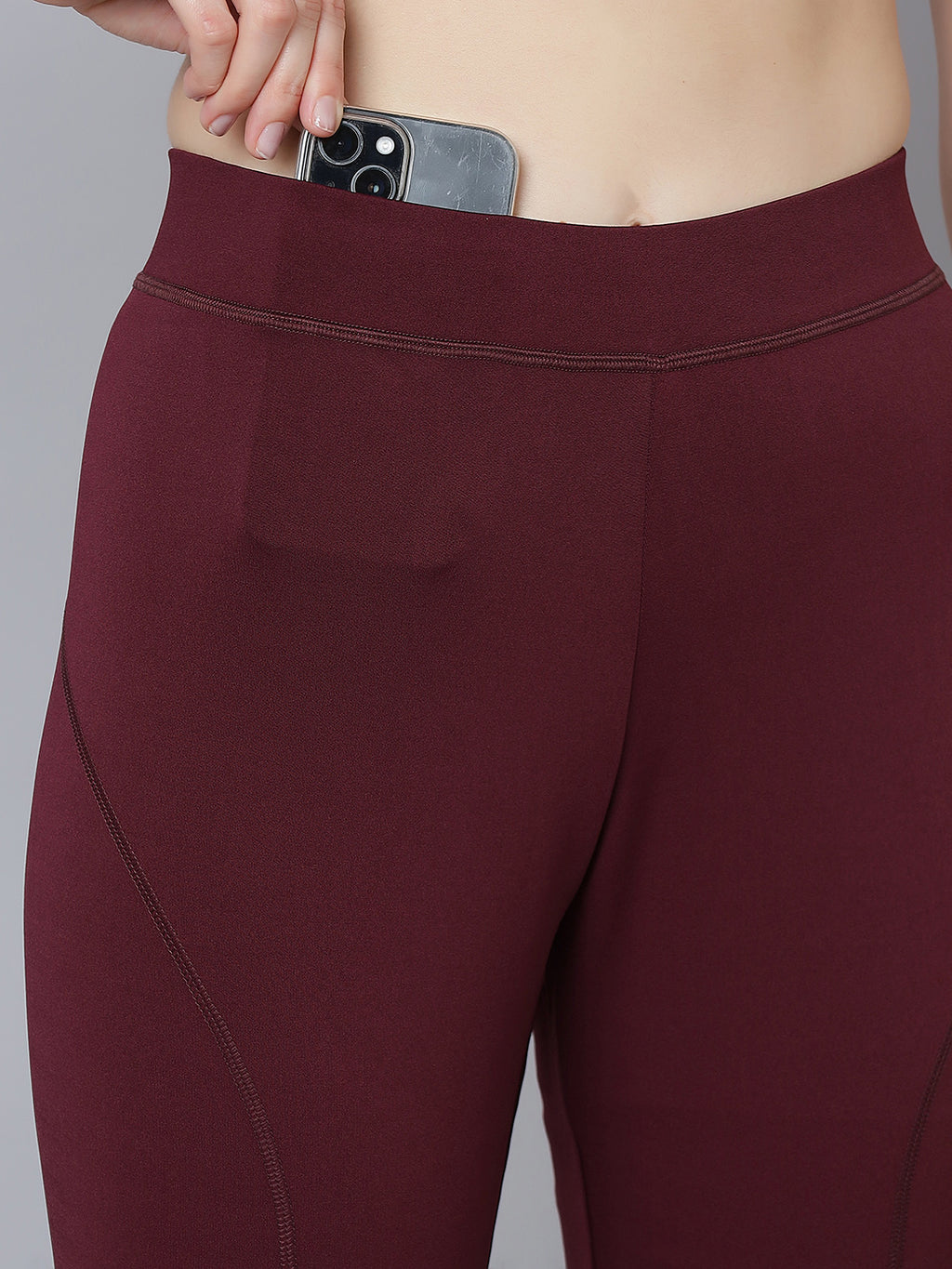 Active 002 High-Rise Yoga Leggings for Women, Flattering Fit Workout Tights with 4-Way Stretch Poly-Spandex & Mobility Gusset