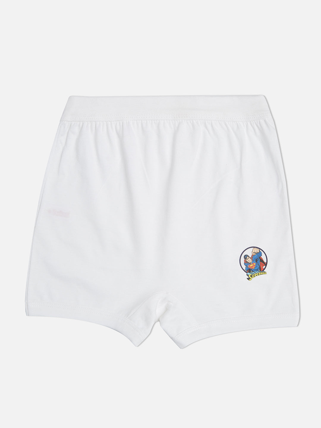 Redrose Boys Innerwear White Boxer Briefs – Pack of 6 | Soft Cotton with Hero Print | JR-40WH