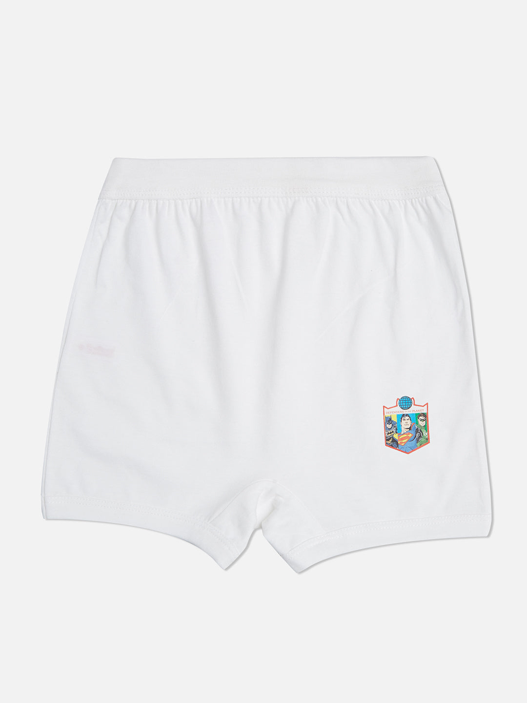 Redrose Boys Innerwear White Boxer Briefs – Pack of 6 | Soft Cotton with Hero Print | JR-40WH
